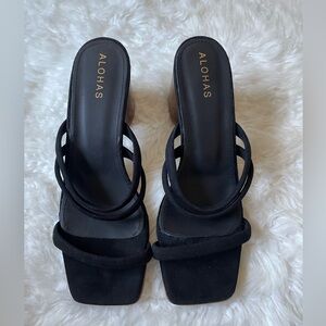 ALOHAS Indiana Black Strappy Sandals